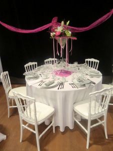 Location matériel de réception - Mobilier,vaisselle,linge de table